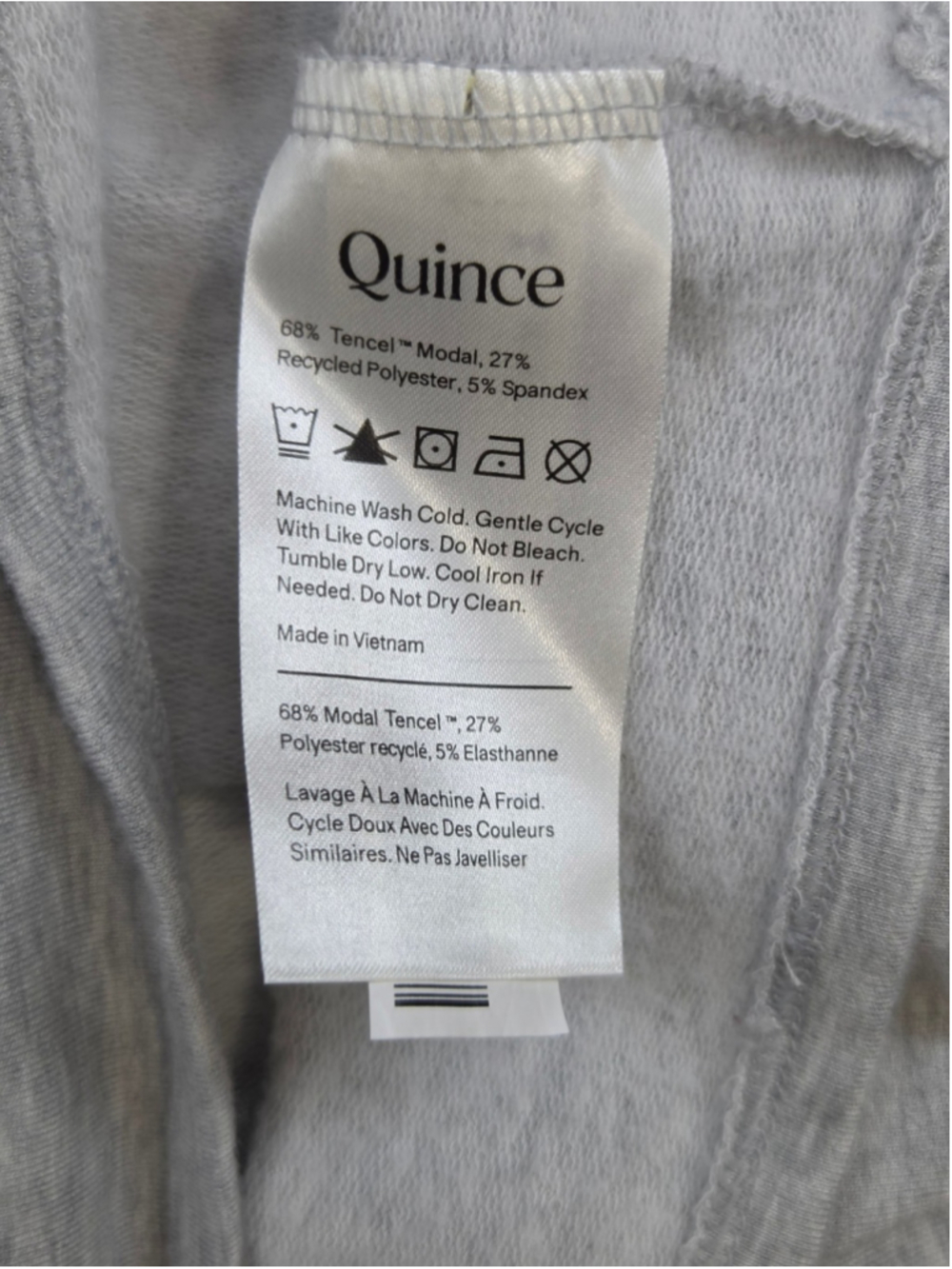 Quince SuperSoft Fleece Mock Neck Pullover Women's M Heather Gray - Picture 6 of 8